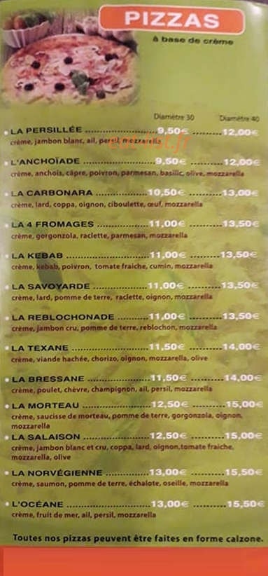 Kebab Pizza — carte page 3
