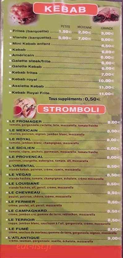 Kebab Pizza — carte page 5