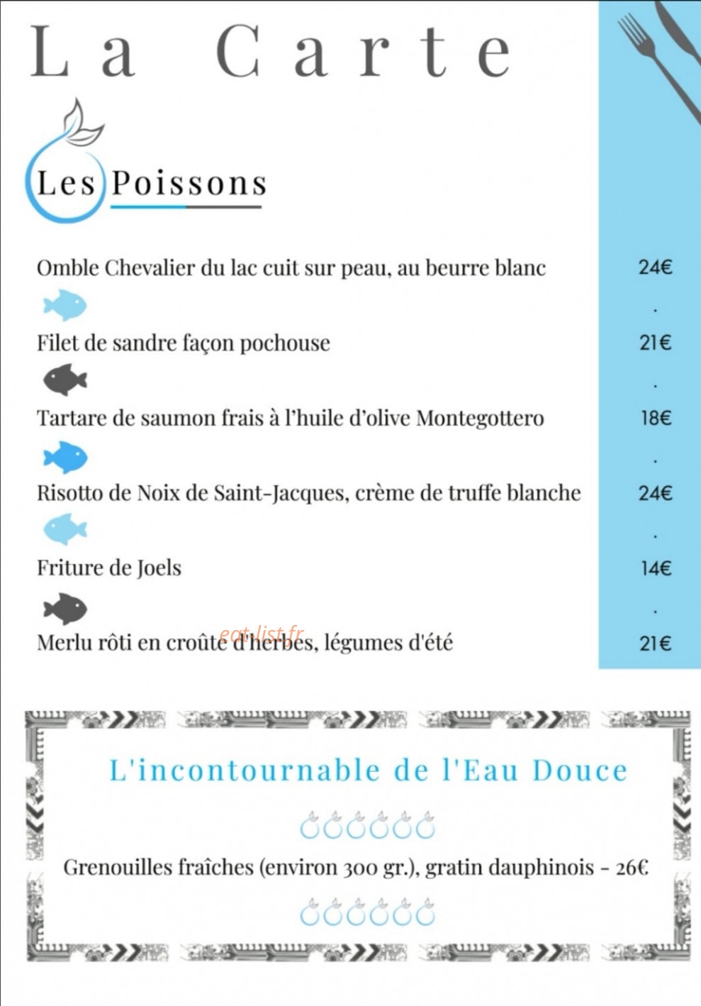 L'Eau Douce — carte page 2