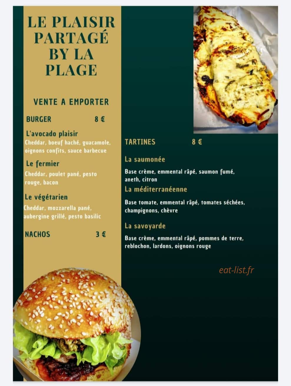 La Plage — carte page 3