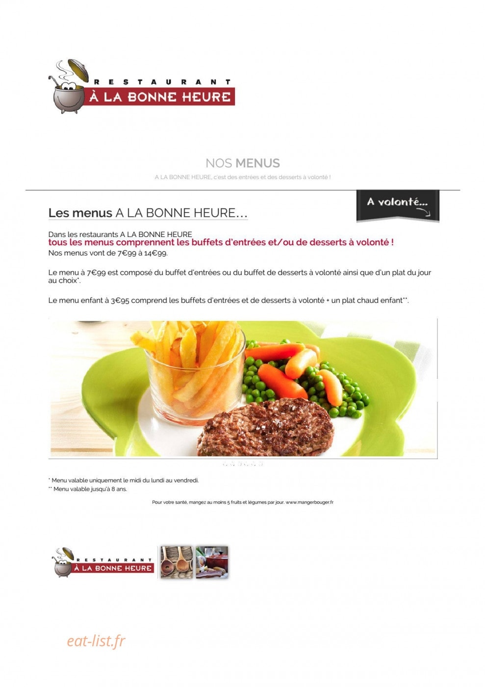 A la bonne heure — carte page 1