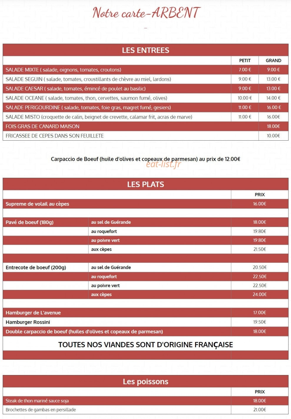L’Avenue — carte page 1