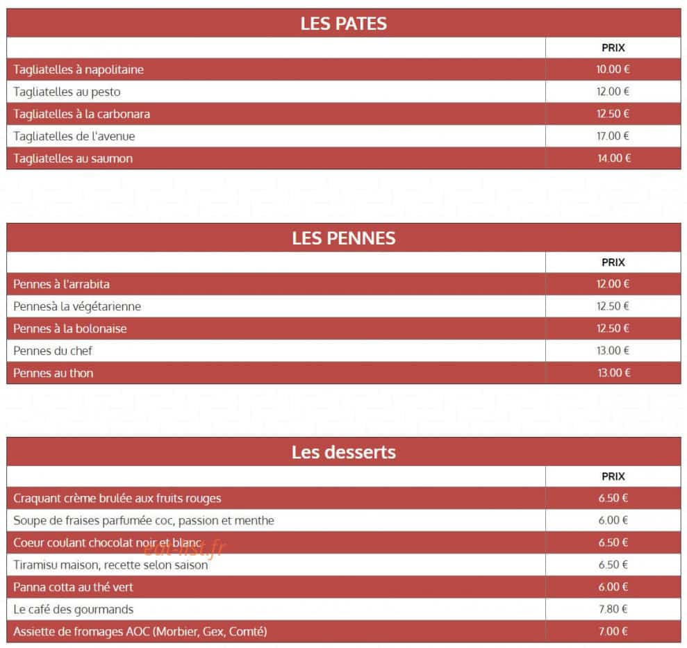 L’Avenue — carte page 2