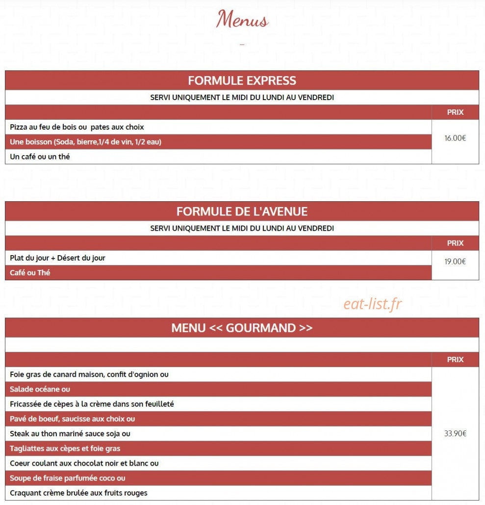 L’Avenue — carte page 4