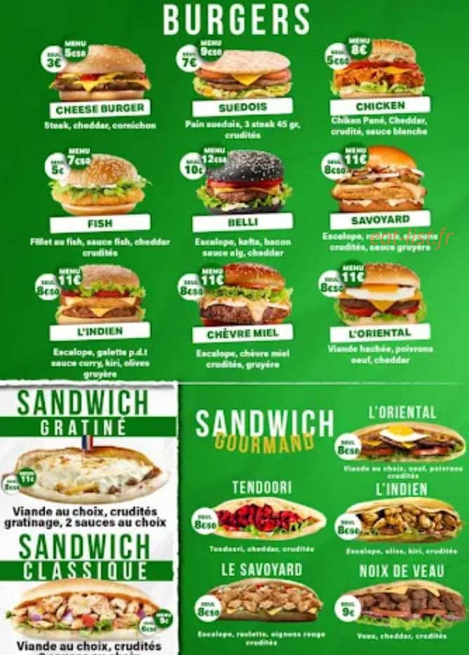 Belli Food — carte page 4