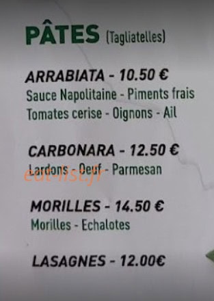 L’arrabiata — carte page 2