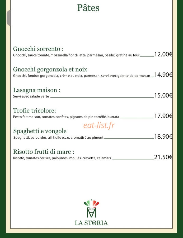 La Storia — carte page 2