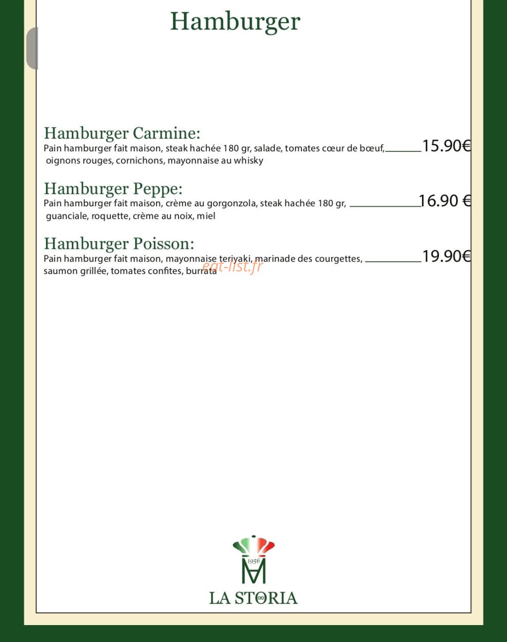 La Storia — carte page 3