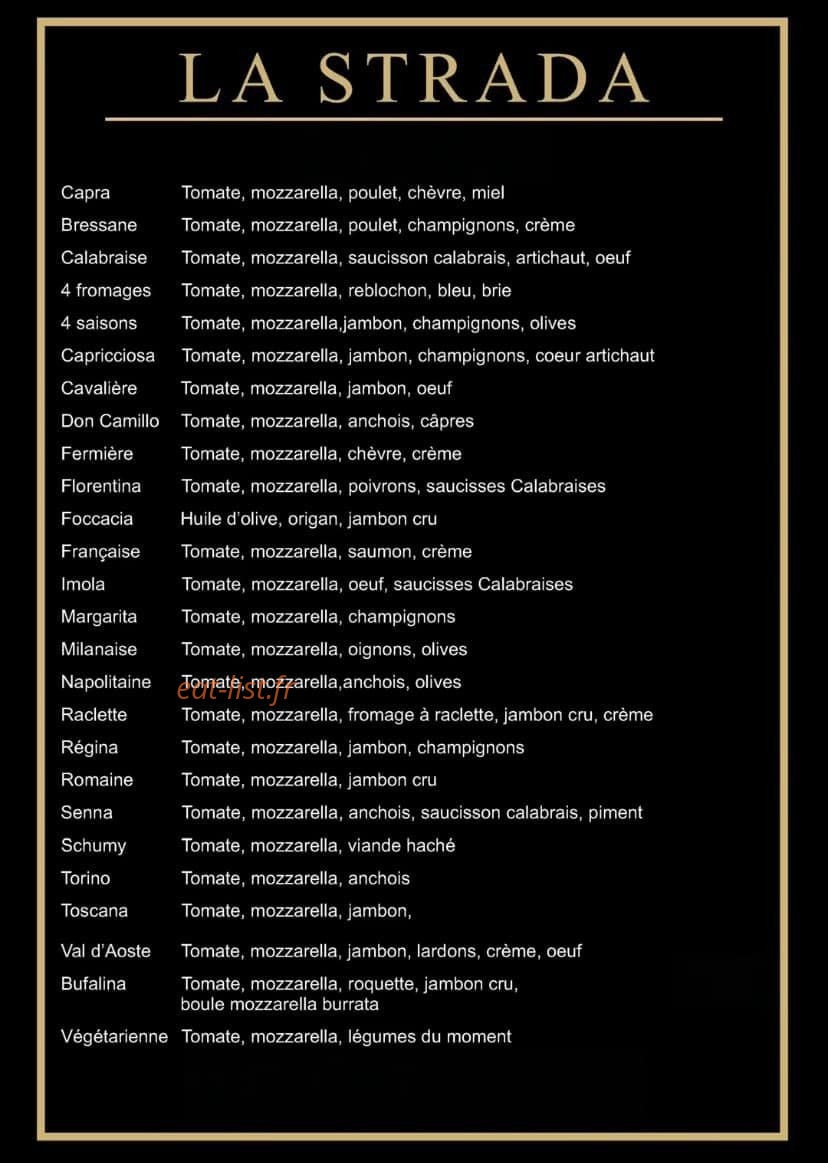 La Strada — carte page 3