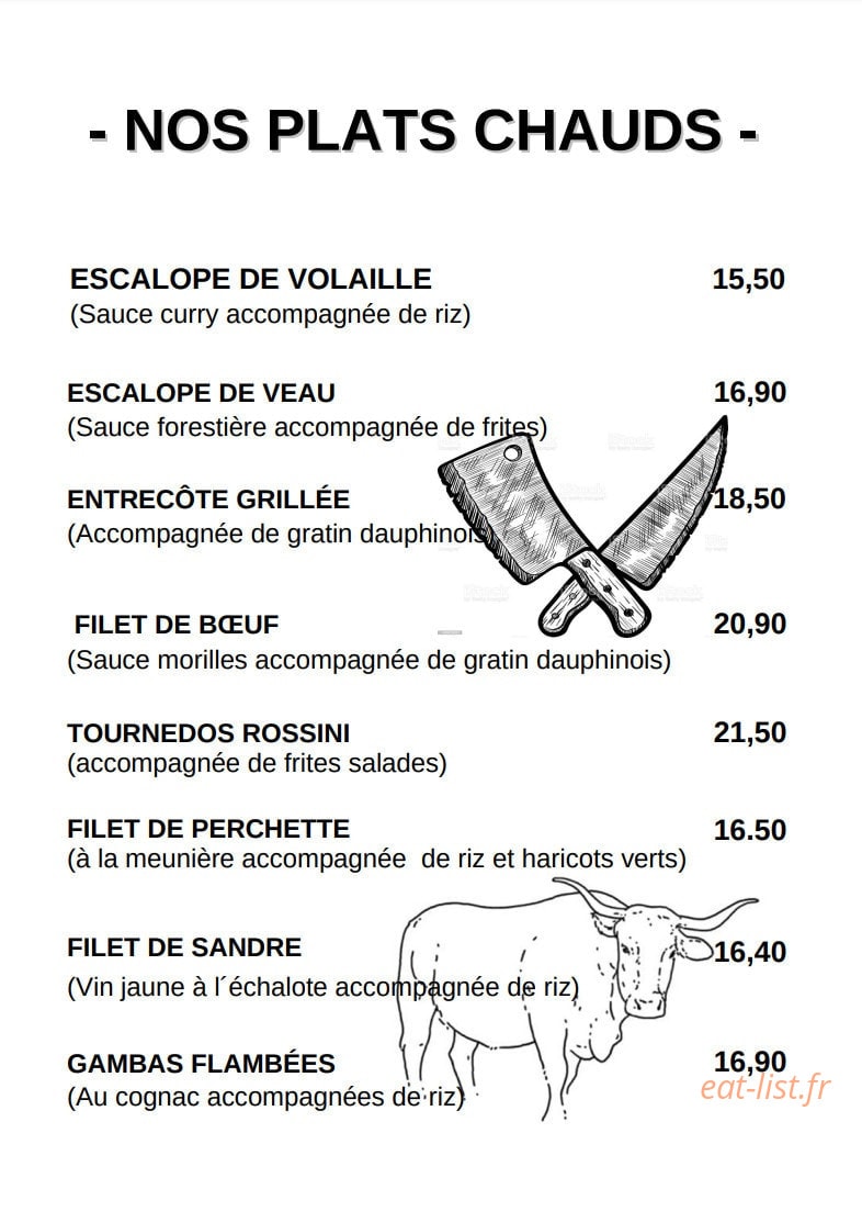 Le bistrot du marché — carte page 3