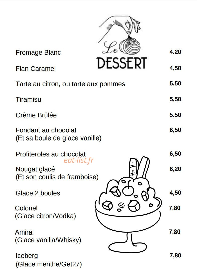 Le bistrot du marché — carte page 4