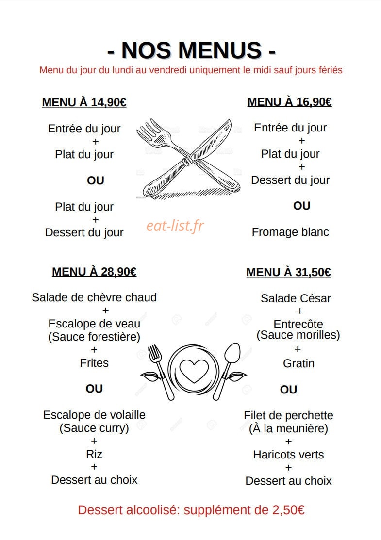 Le bistrot du marché — carte page 5