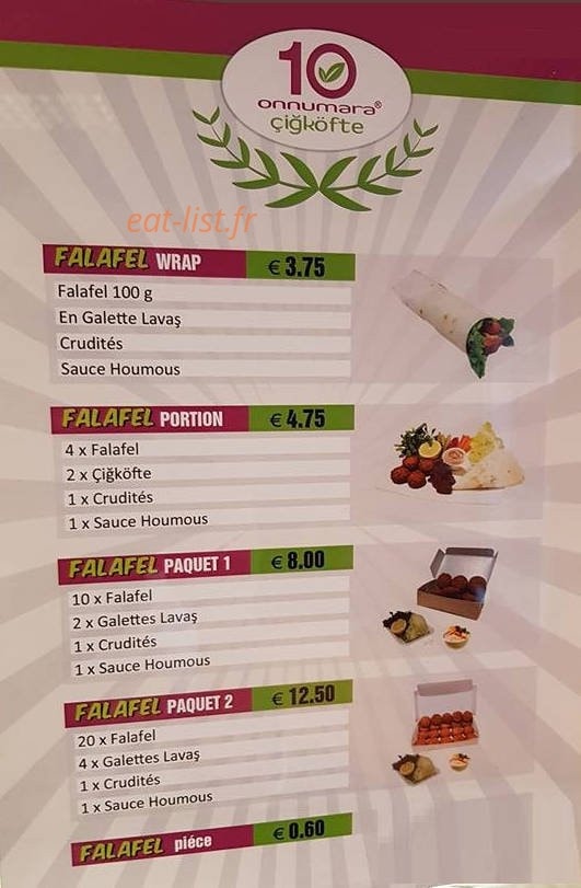 On Numara Ciğköfte — carte page 2