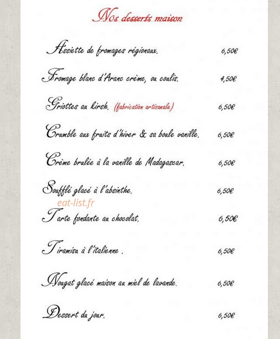 La Ferme Guichard — carte page 5