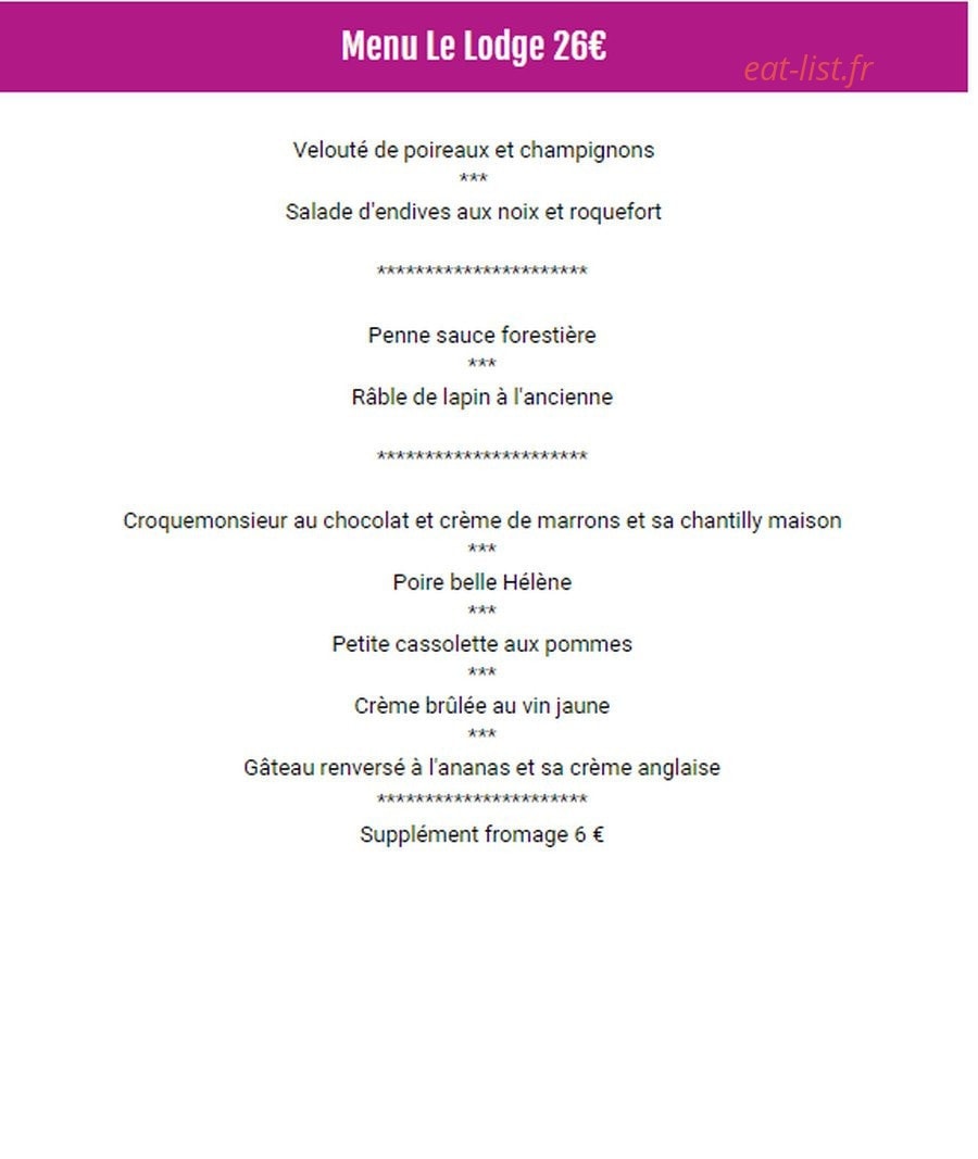 Le Lodge — carte page 1