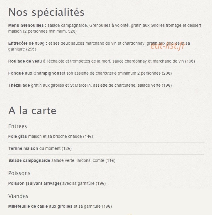 Relais Thezillieu — carte page 4