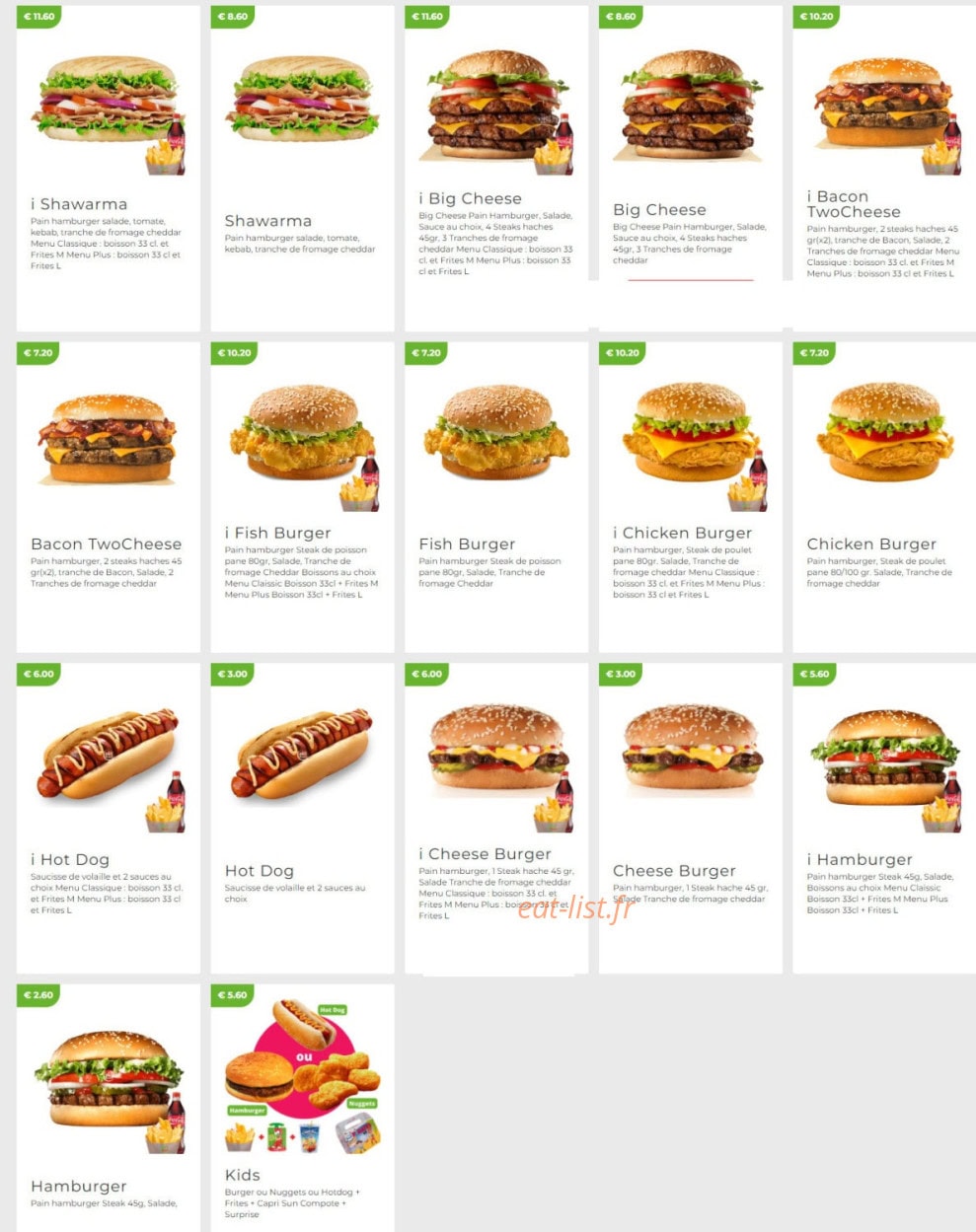 Islafood — carte page 9