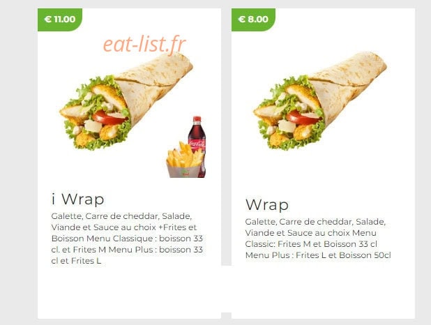 Islafood — carte page 8