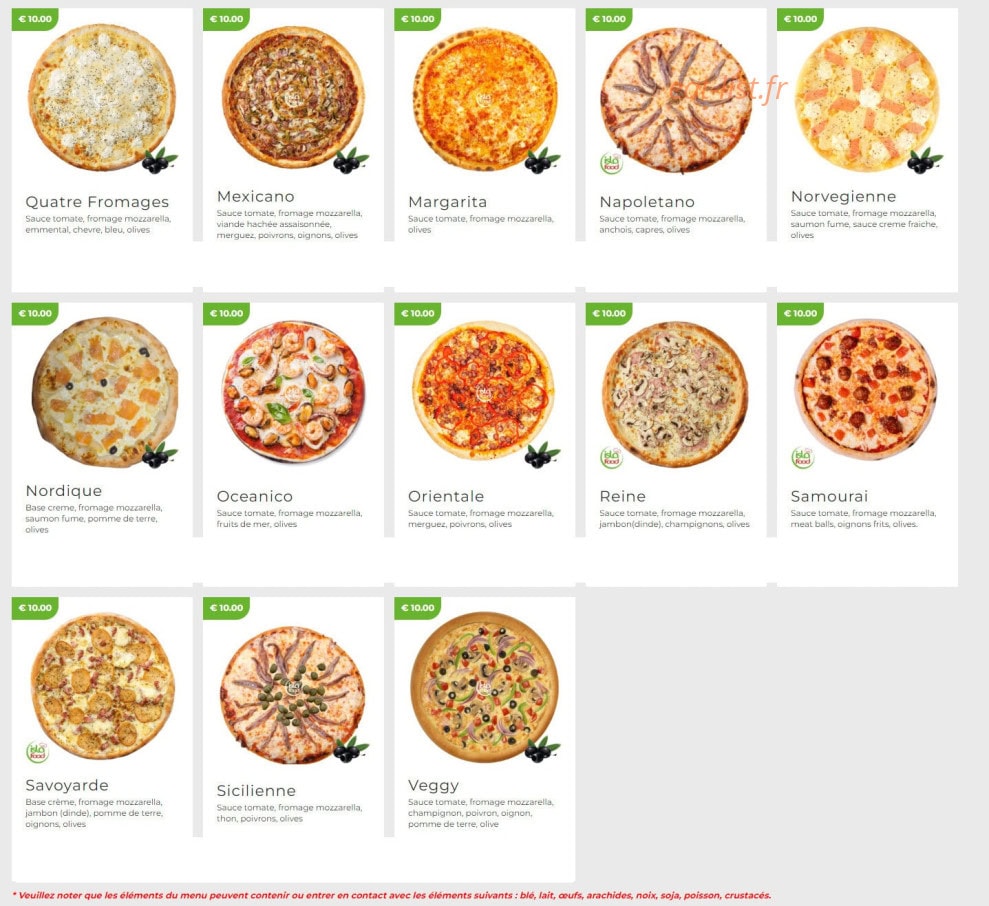 Islafood — carte page 3
