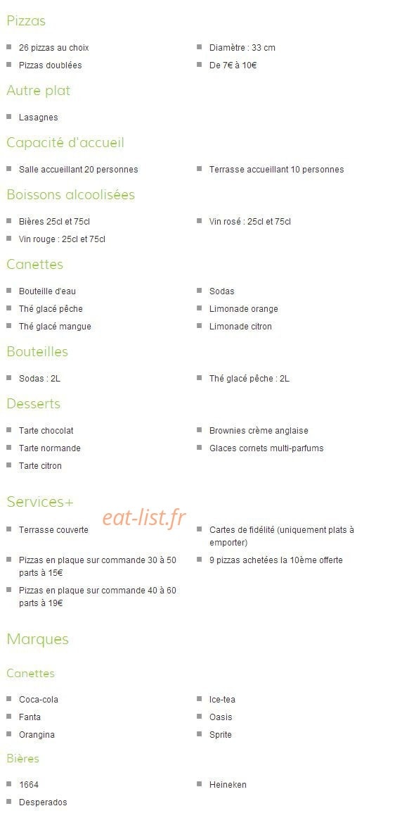 Pizz'Alex — carte page 2