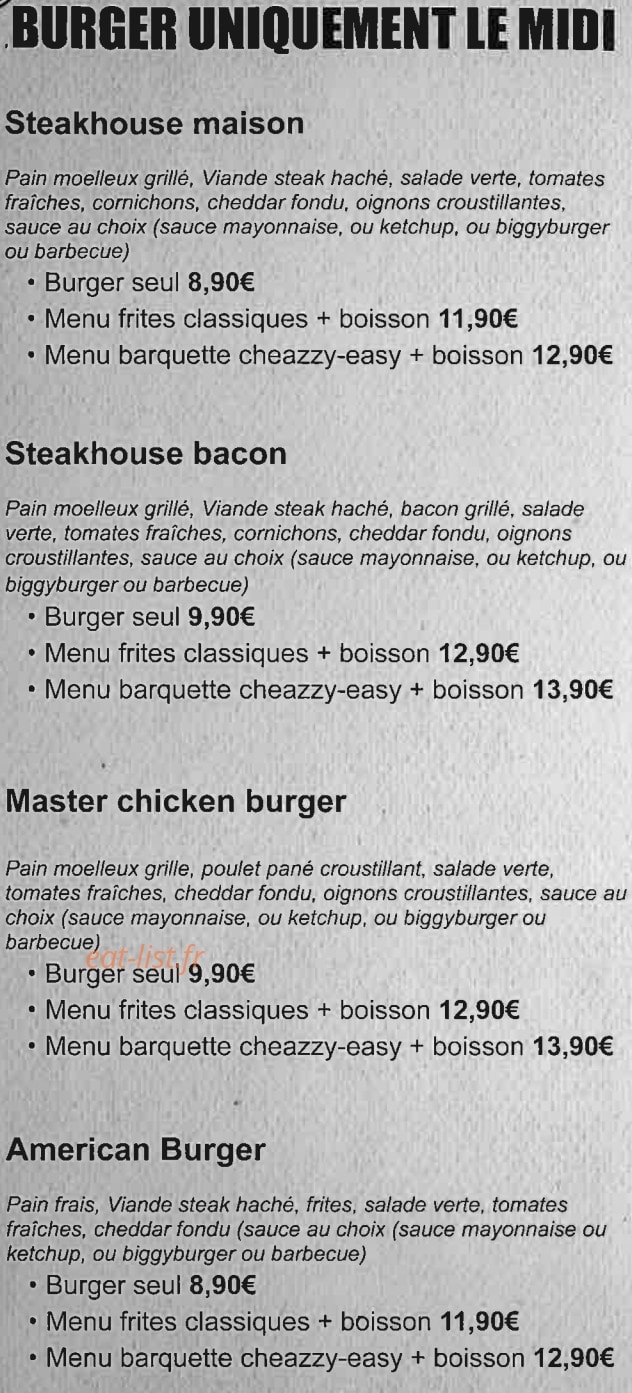 Le Comptoir à Pizzas — carte page 2