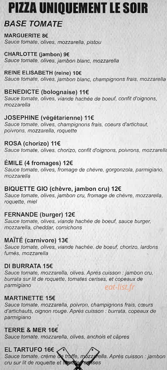 Le Comptoir à Pizzas — carte page 5