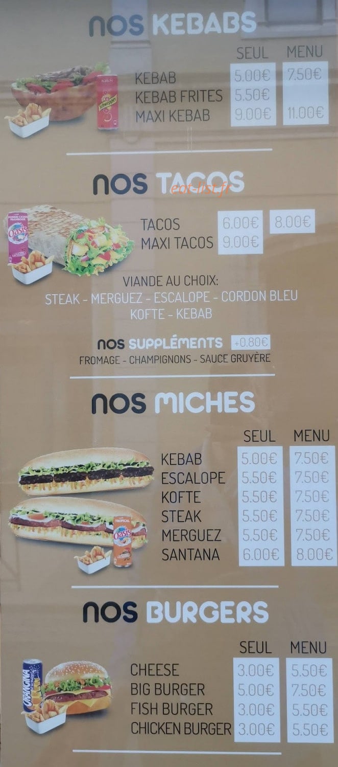 Montluel kebab — carte page 1