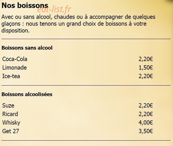 Chez Chris — carte page 3