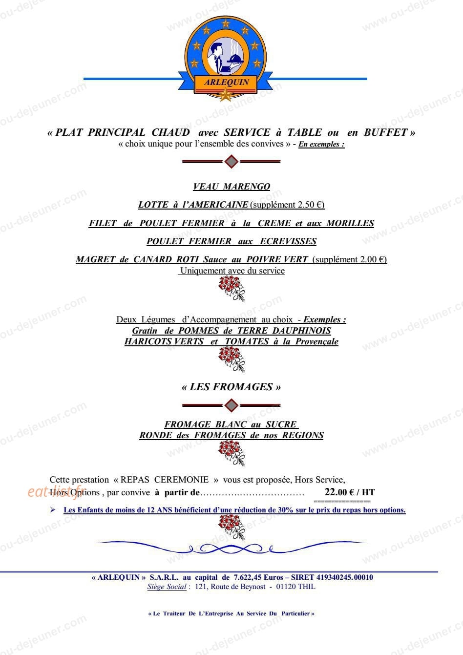 Arlequin — carte page 16