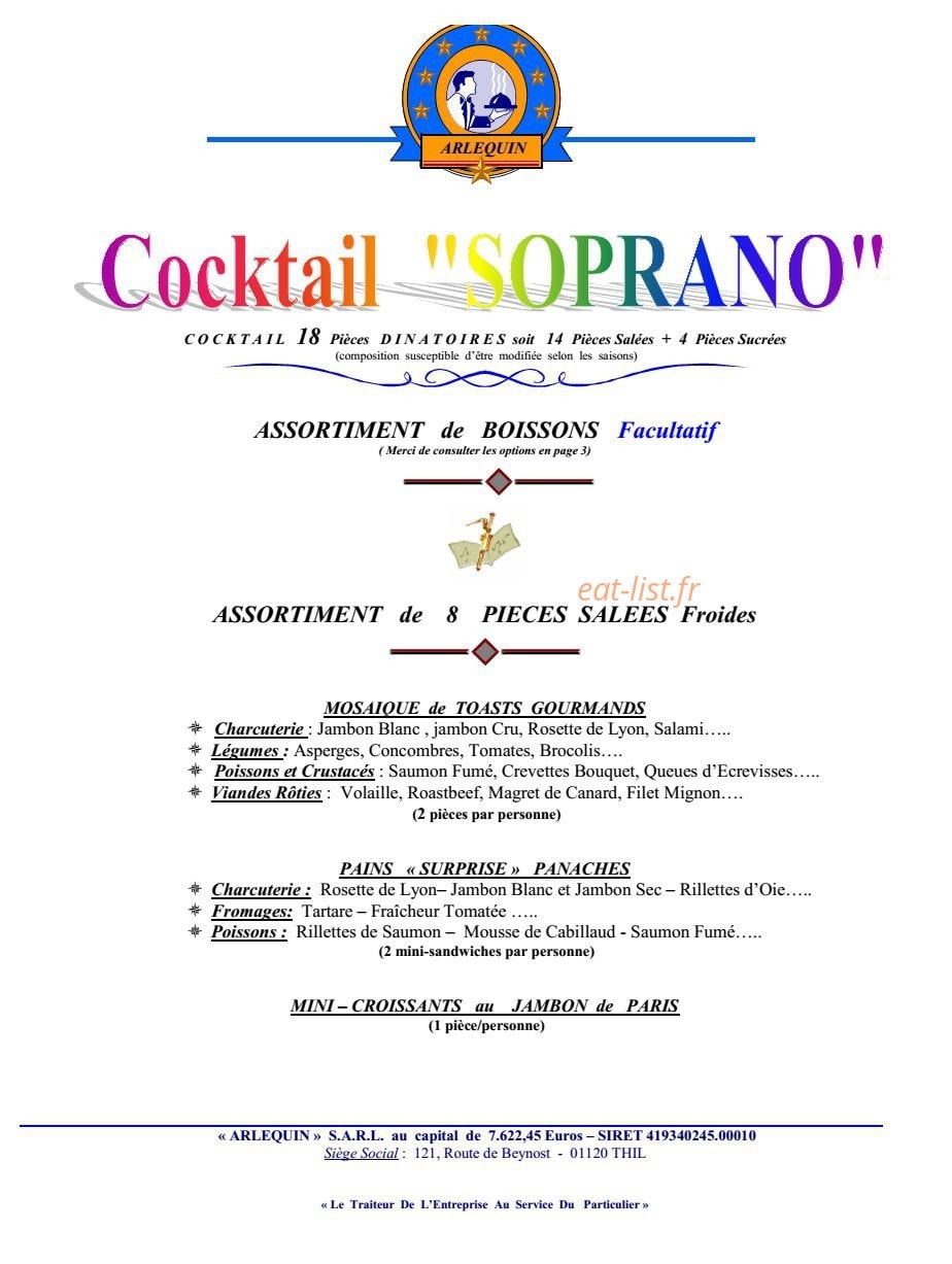 Arlequin — carte page 12