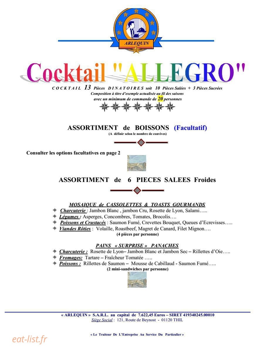 Arlequin — carte page 11