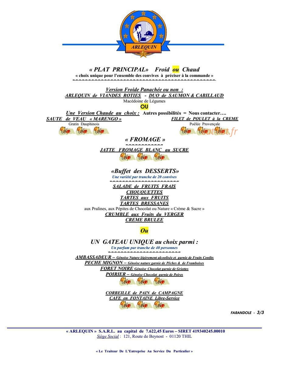 Arlequin — carte page 8