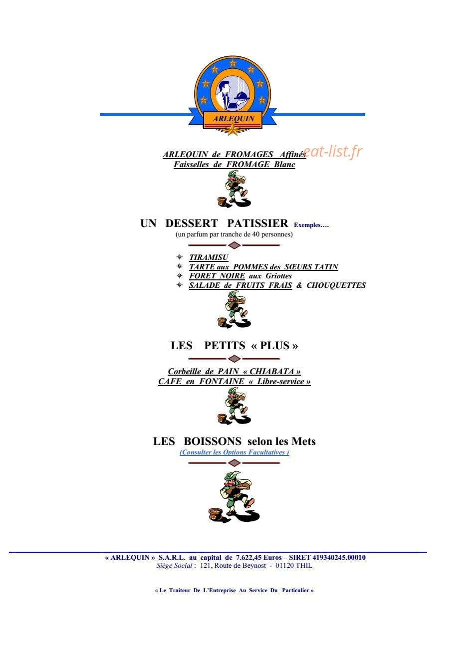 Arlequin — carte page 22