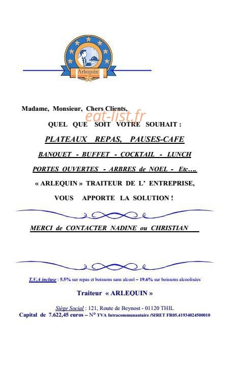 Arlequin — carte page 1