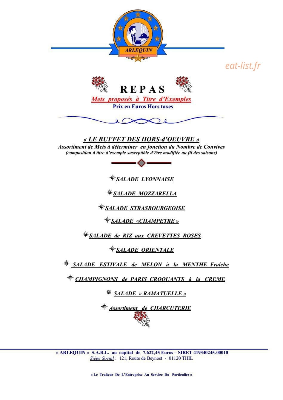 Arlequin — carte page 15