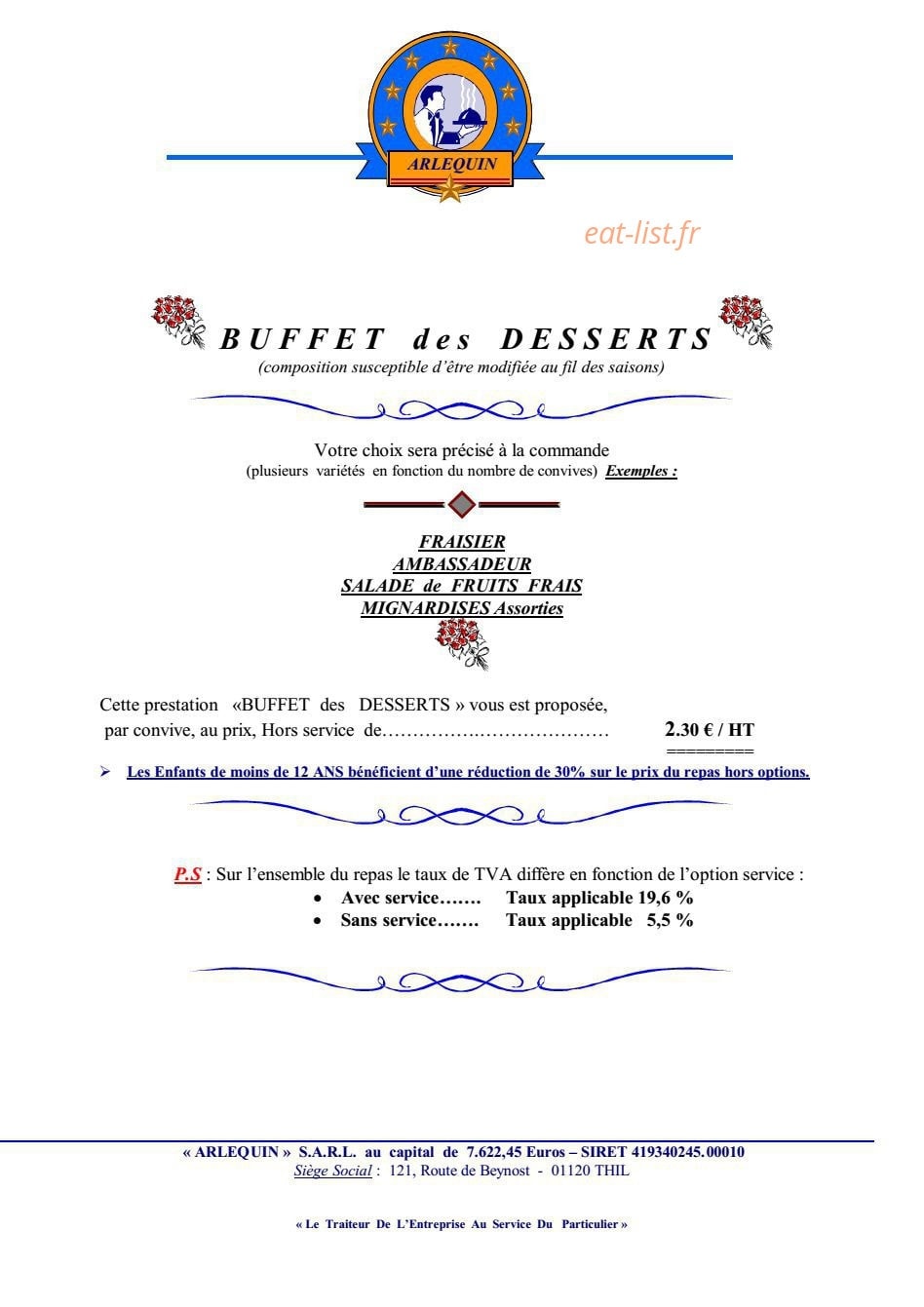 Arlequin — carte page 17