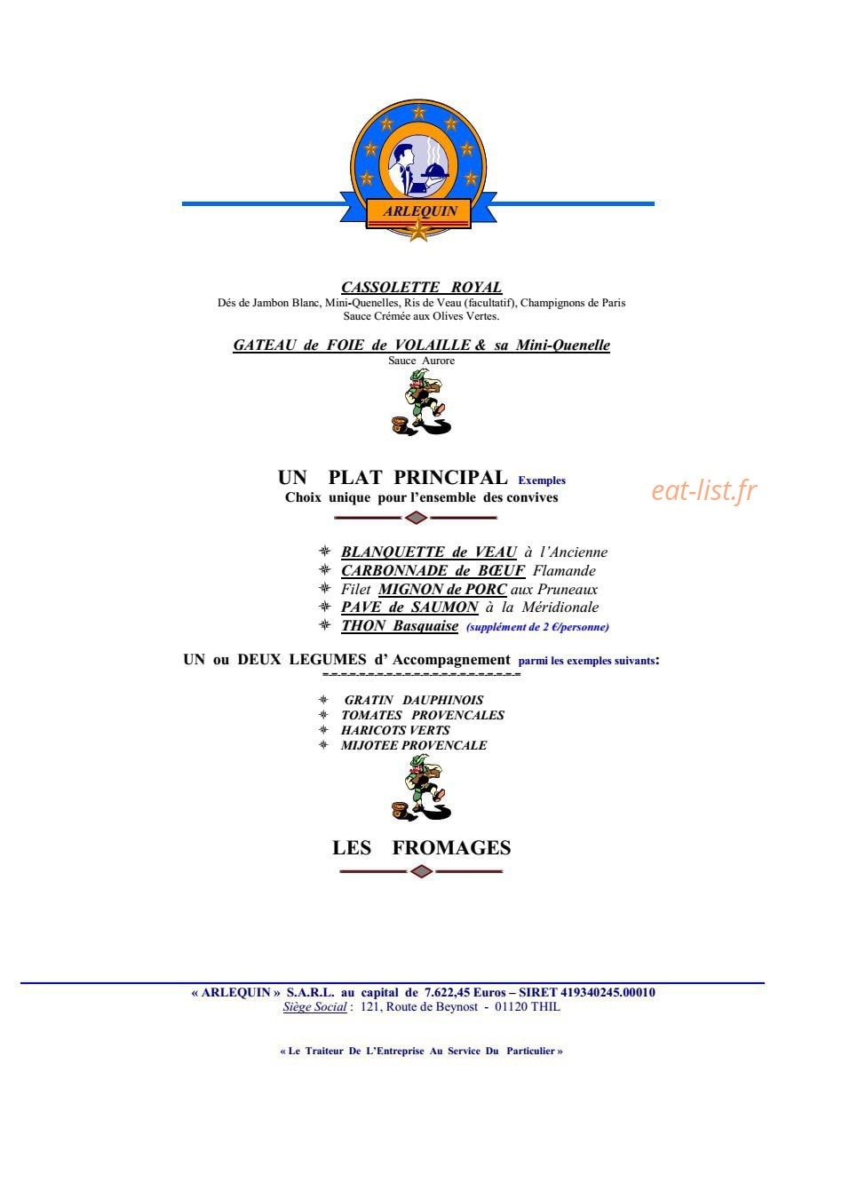 Arlequin — carte page 21