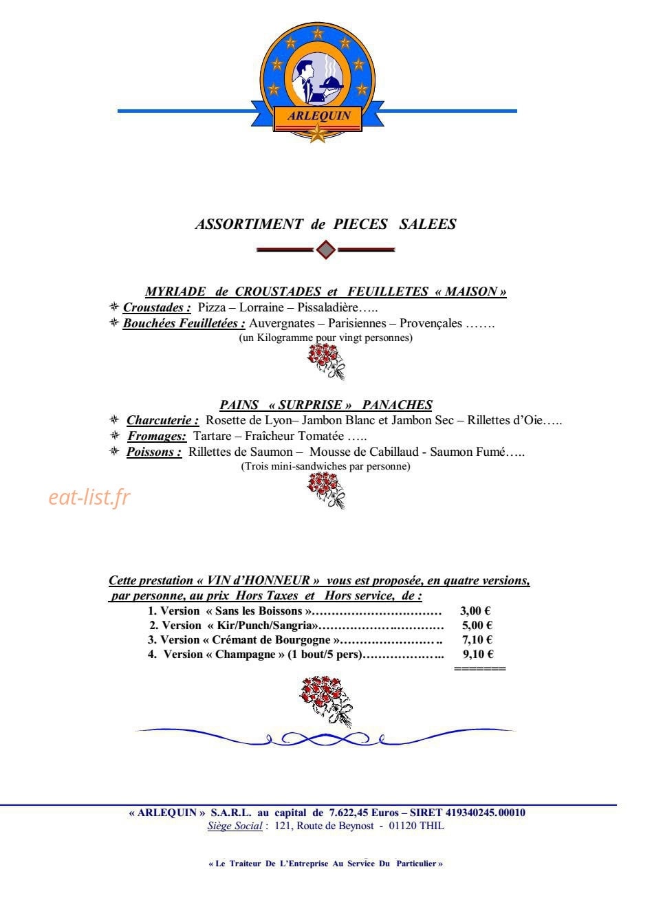 Arlequin — carte page 14