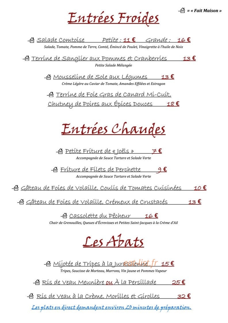 Belle Rive — carte page 1