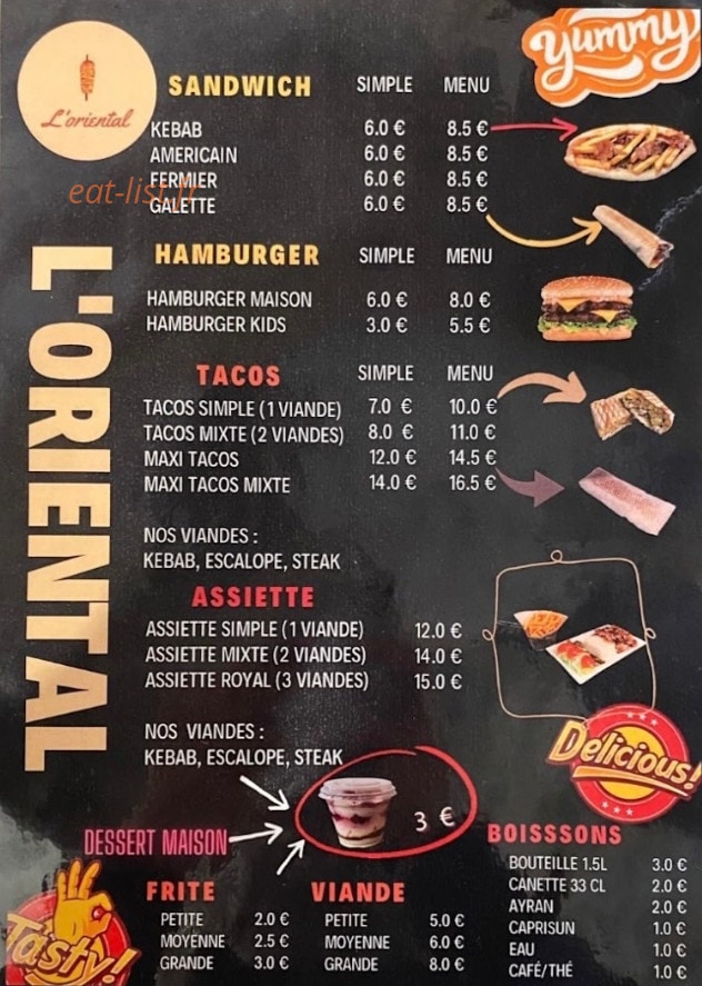 L'oriental — carte page 1