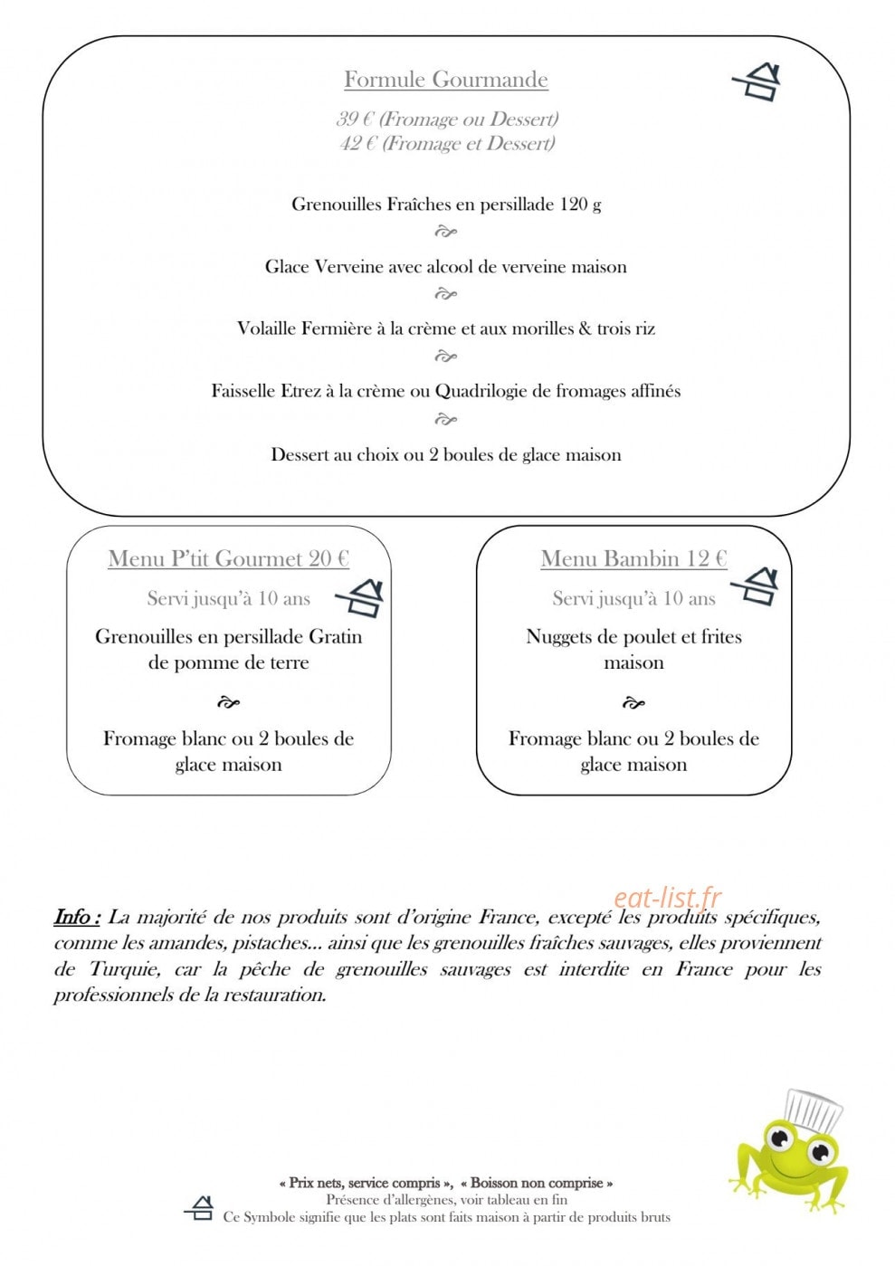 Grenouilles et Délices — carte page 4