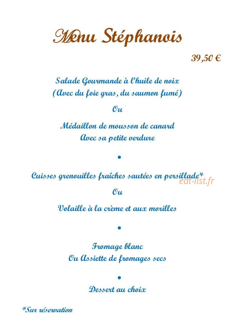 Chez Sylvain et Sylvie — carte page 5