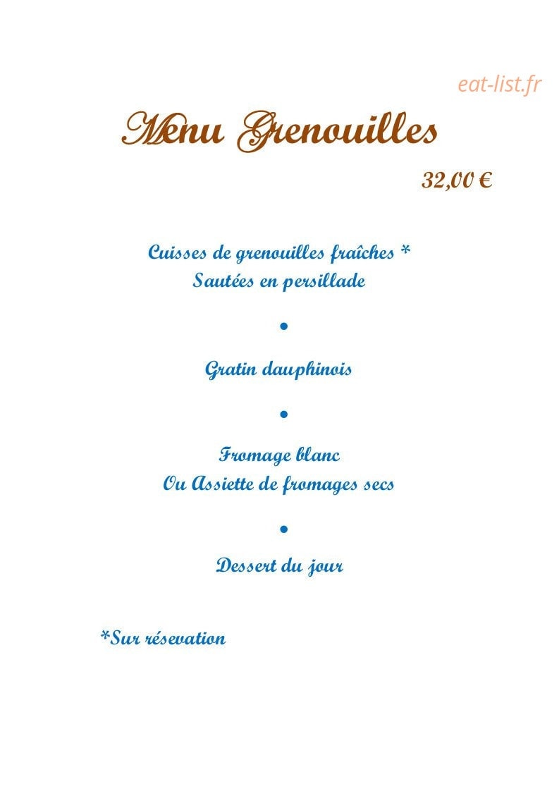 Chez Sylvain et Sylvie — carte page 4