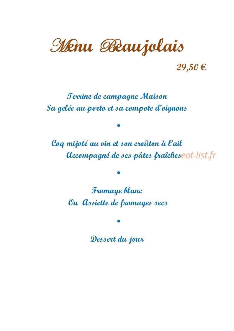 Chez Sylvain et Sylvie — carte page 2