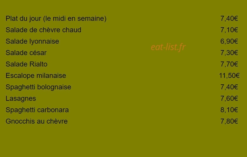 Le Rialto — carte page 2