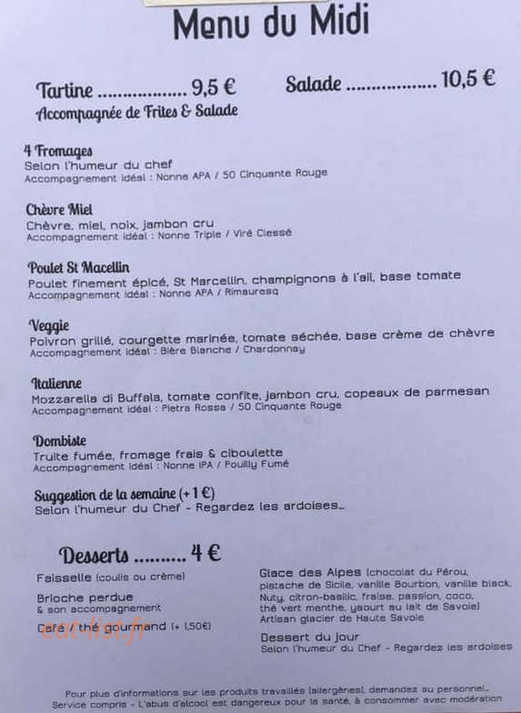 L'Aincontournable — carte page 1