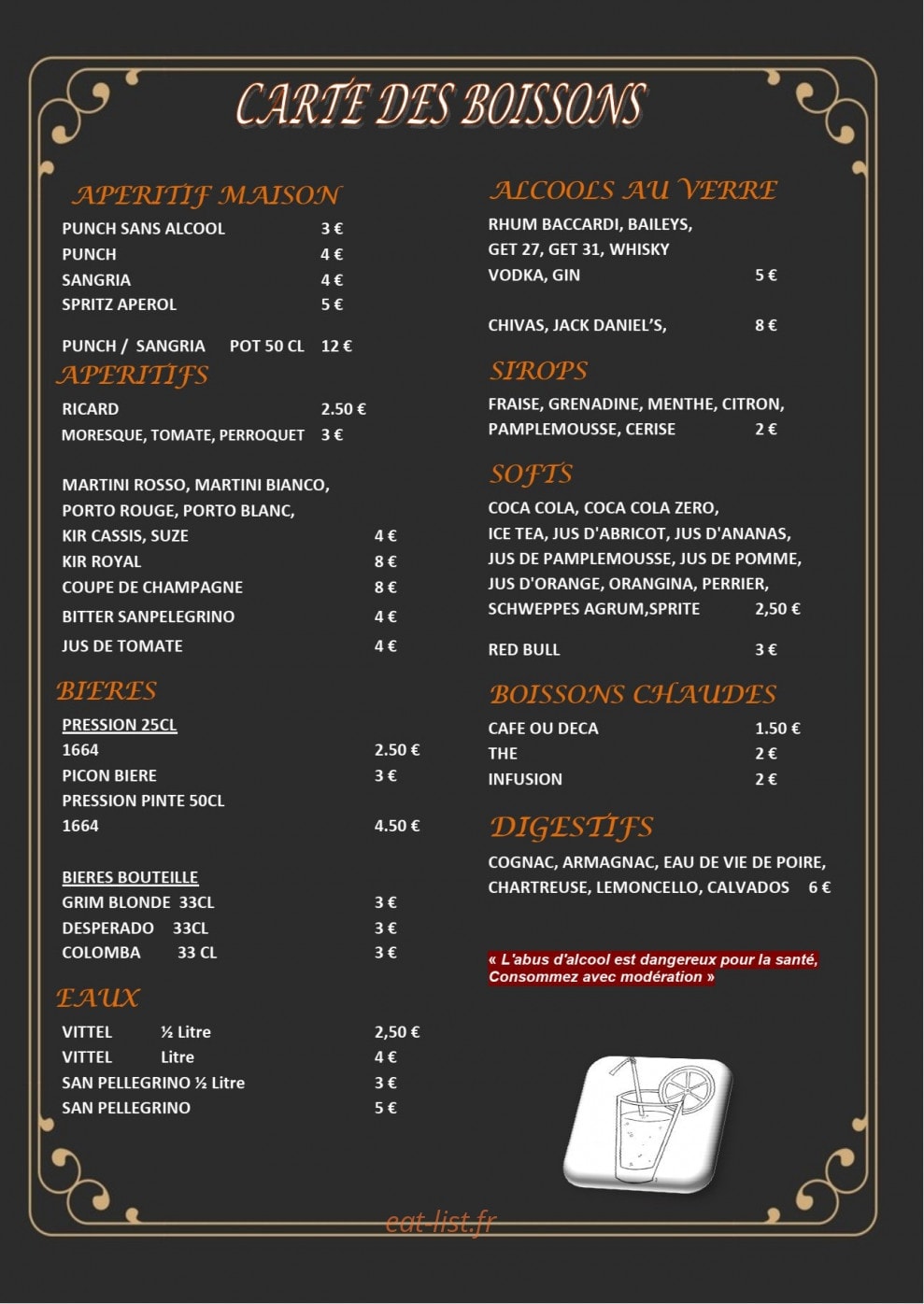 Auberge du Mail — carte page 6
