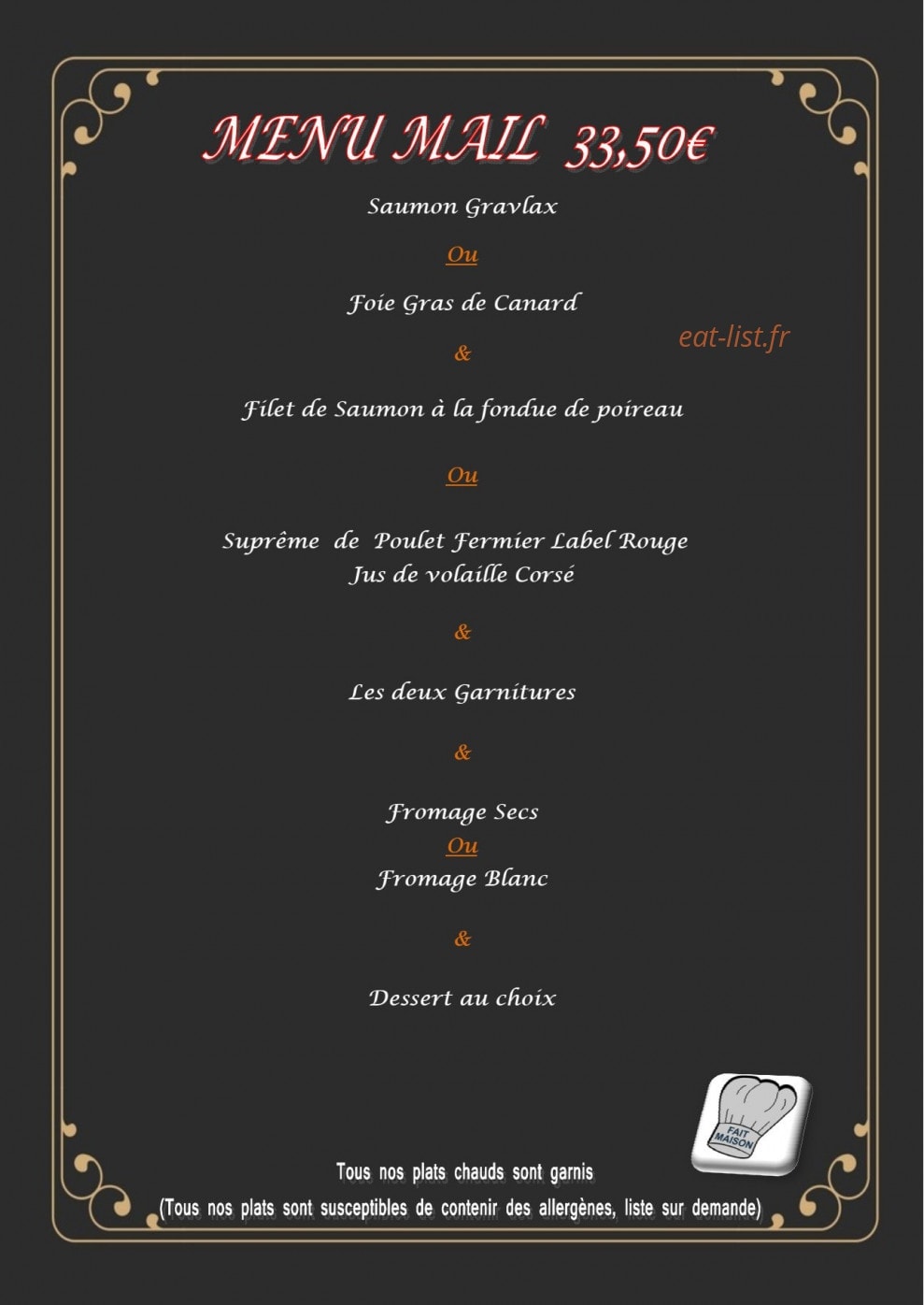 Auberge du Mail — carte page 5
