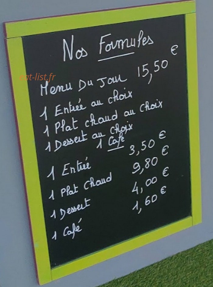 Chez Agnès — carte page 1