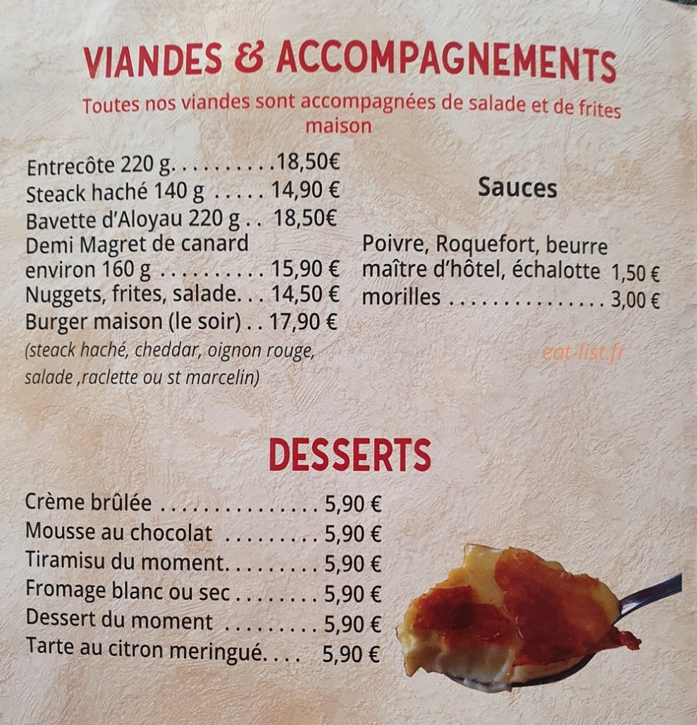 Bistrot Nostimo — carte page 2